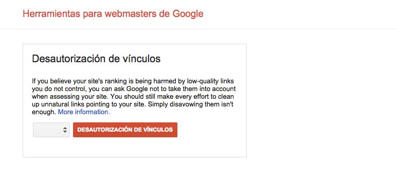 disallow herramienta google webmaster