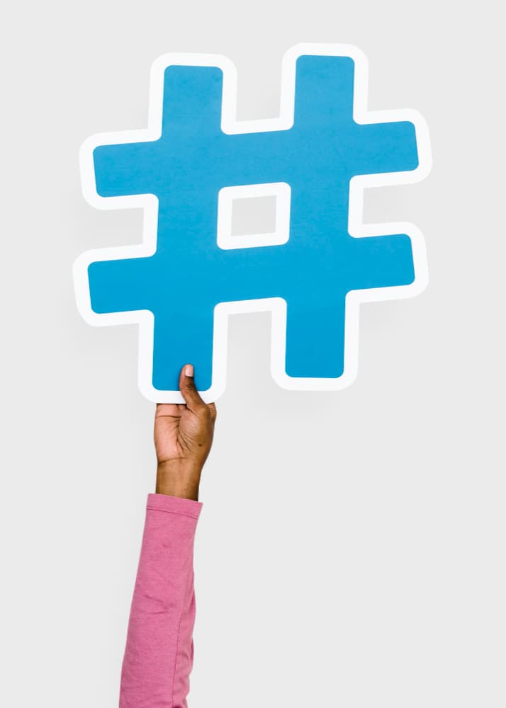 uso de hashtags según la red social