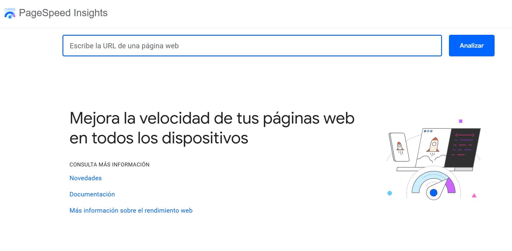 mide la velocidad de carga del sitio web con page speed