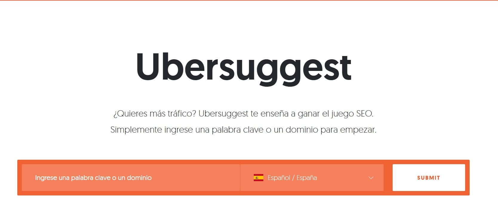 ubersuggest para auditoría técnica del sitio web